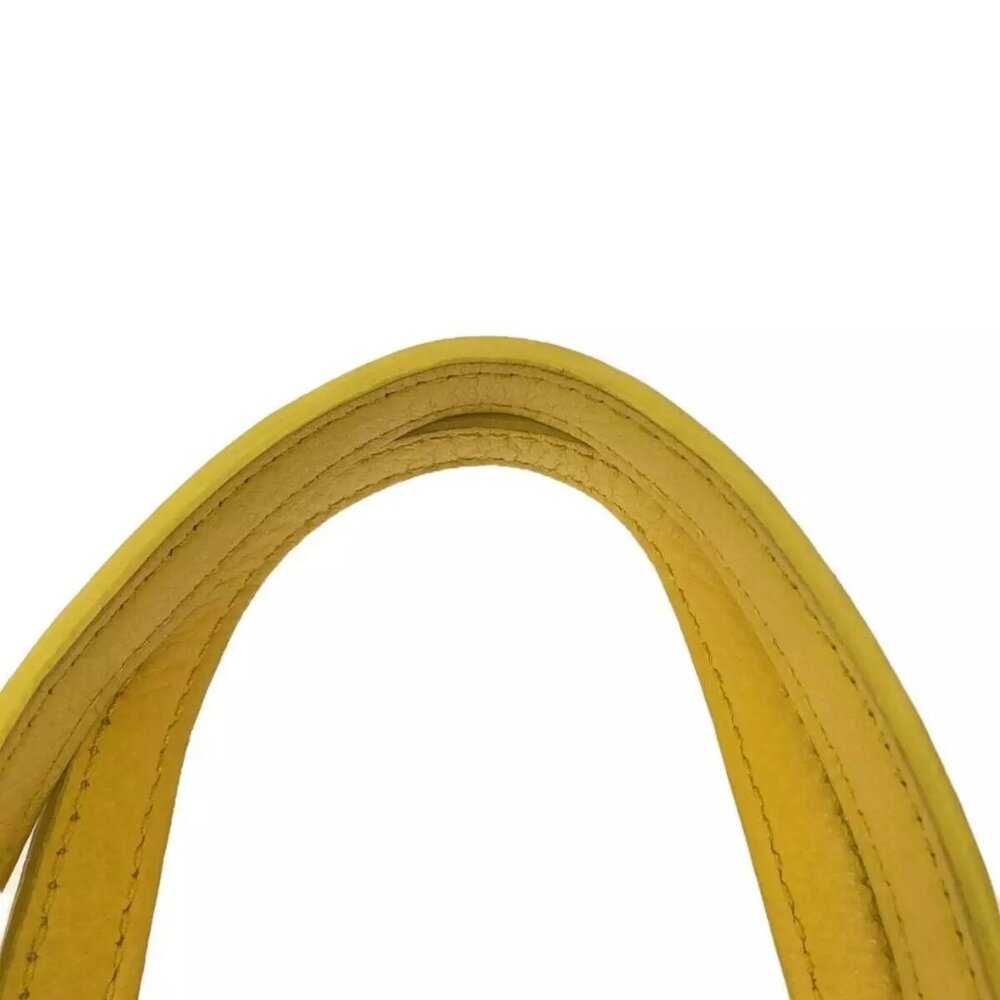 Auth BALENCIAGA Everyday Tote XS 489813 Yellow Leather Tote Bag - Picture 7 of 13